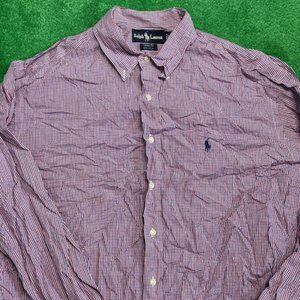 ralph lauren Long Sleeve Button Up Shirt 17 36/37 Yarmouth.b6